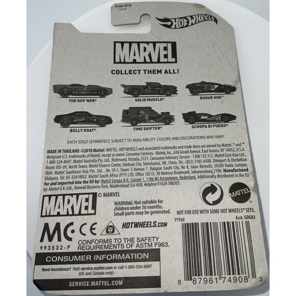 Hot Wheels Marvel Avengers Series 1/6 THE GOV'NER Iron Man Blue - Picture 2 of 3